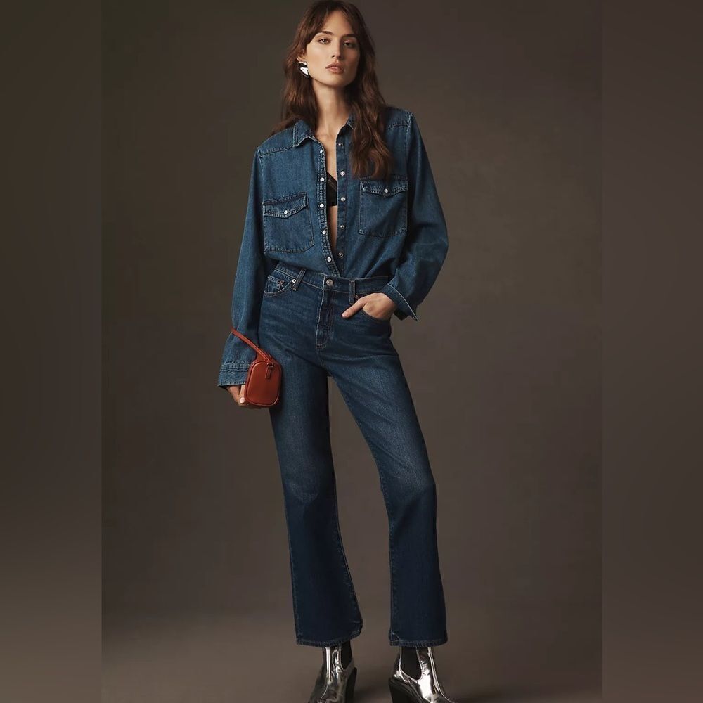 Pistola Ally High-Rise Crop Flare Jeans NWT
